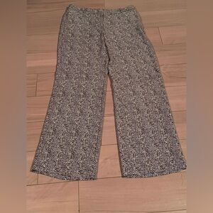 White House Black Market Black and White Patterned Wide Leg Pants size 8